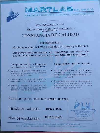Purificadora De Agua Jardín Balbuena